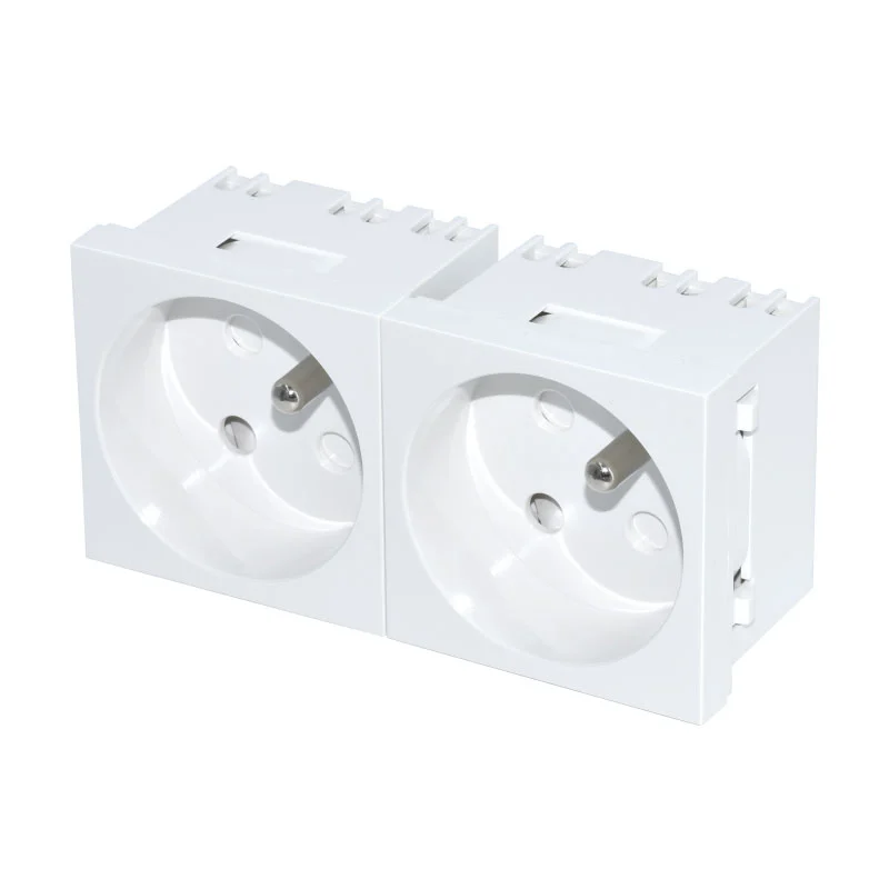 French White Socket Διπλή λειτουργική μονάδα